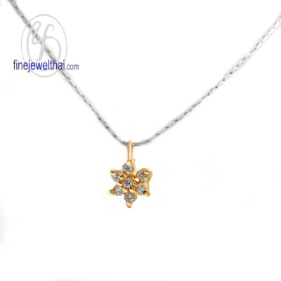 จี้เพชร จี้ทองสีชมพู จี้พิ้งค์โกลด์ เพชรแท้ พิ้งค์โกลด์แท้  P1080DPGe